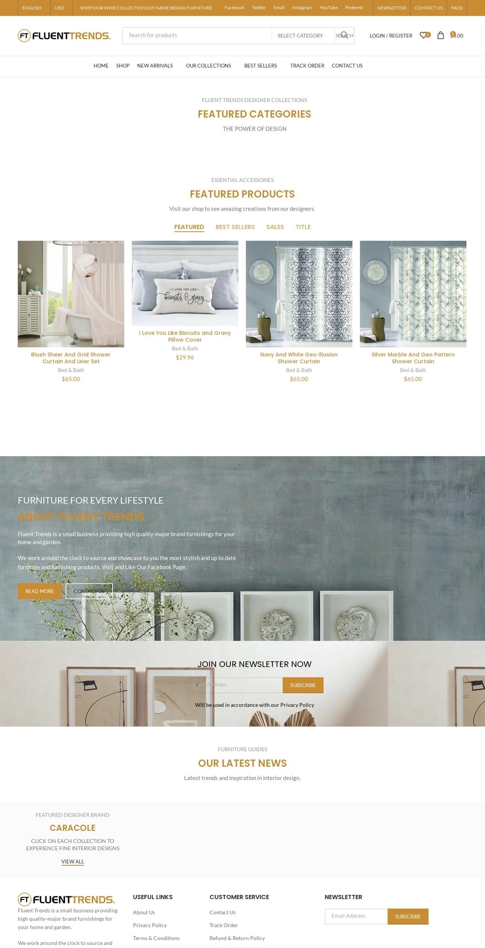 fluenttrends.com shopify website screenshot