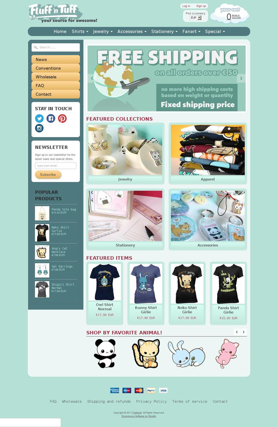 fluffntuff.com shopify website screenshot