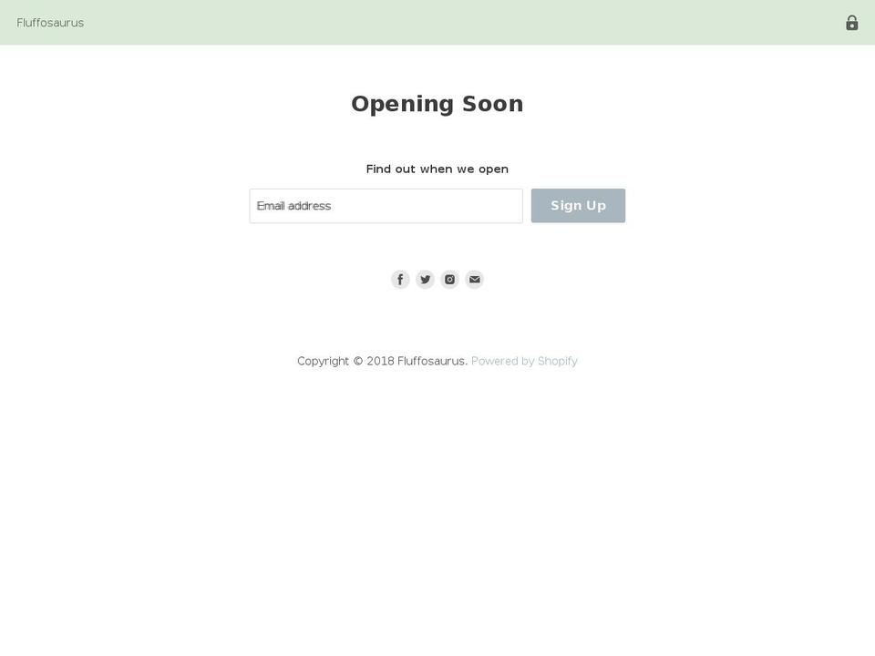 fluffosaurus.com — Shopify storefront screenshot