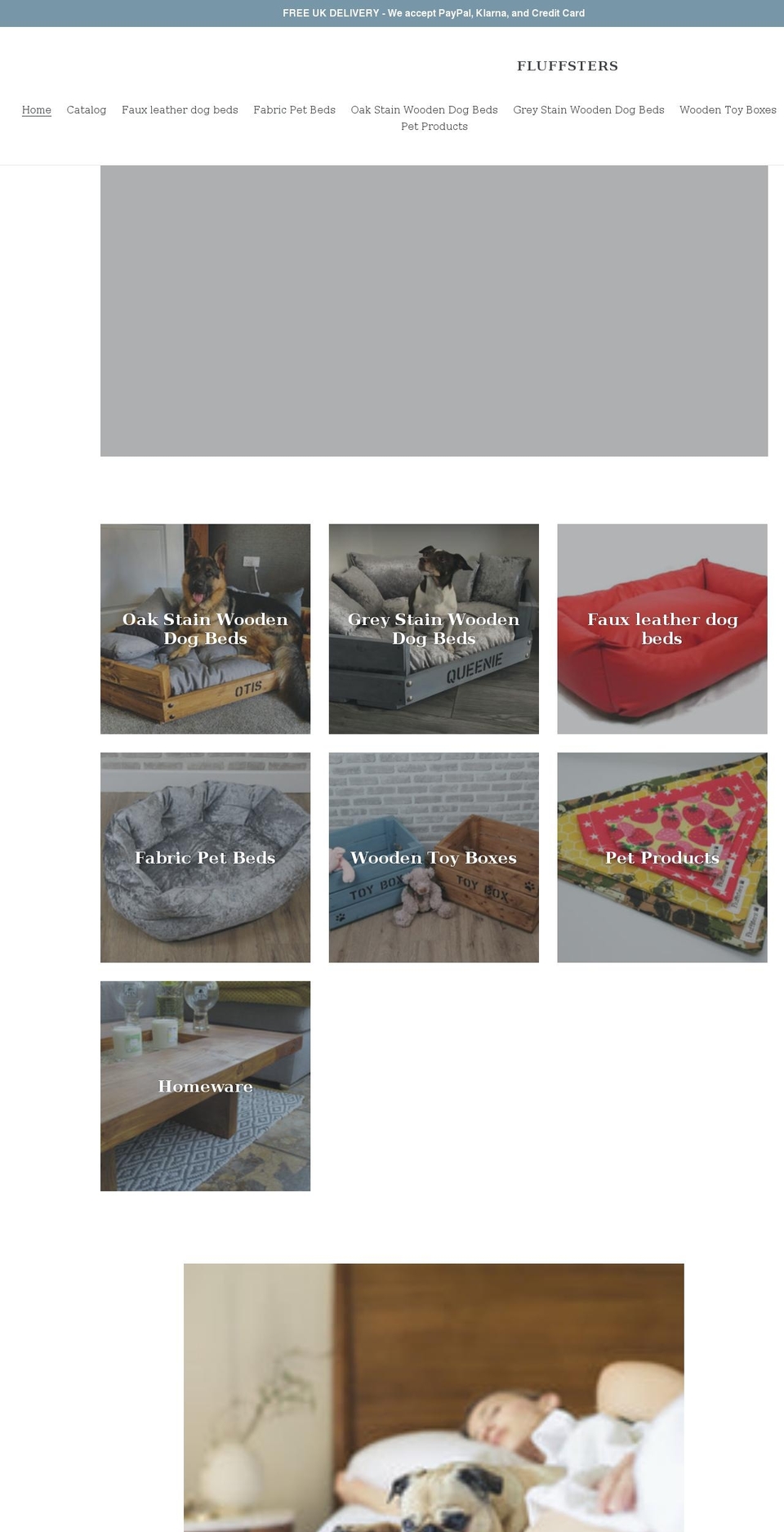 fluffsters.com shopify website screenshot