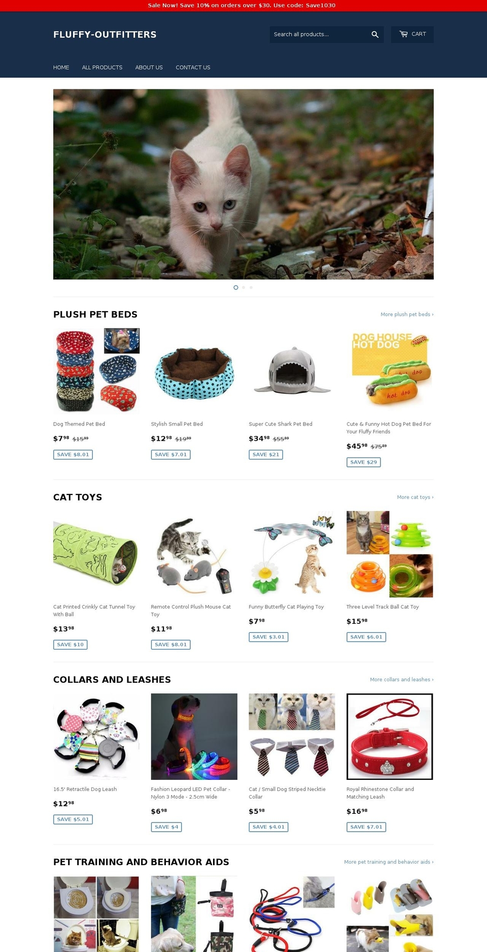 fluffy-outfitters.com — Shopify storefront screenshot