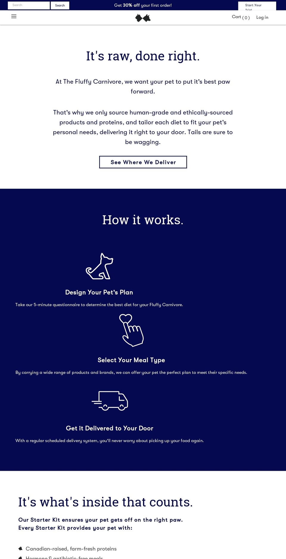 fluffycarnivore.com — Shopify storefront screenshot