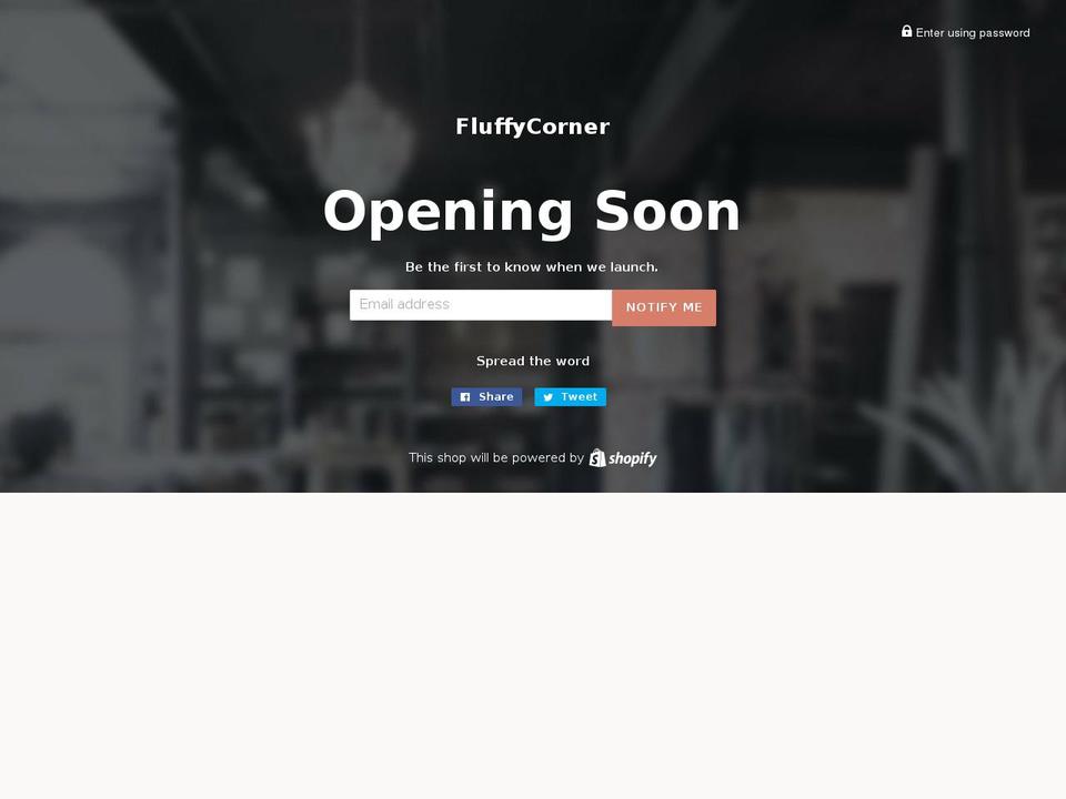 fluffycorner.com shopify website screenshot