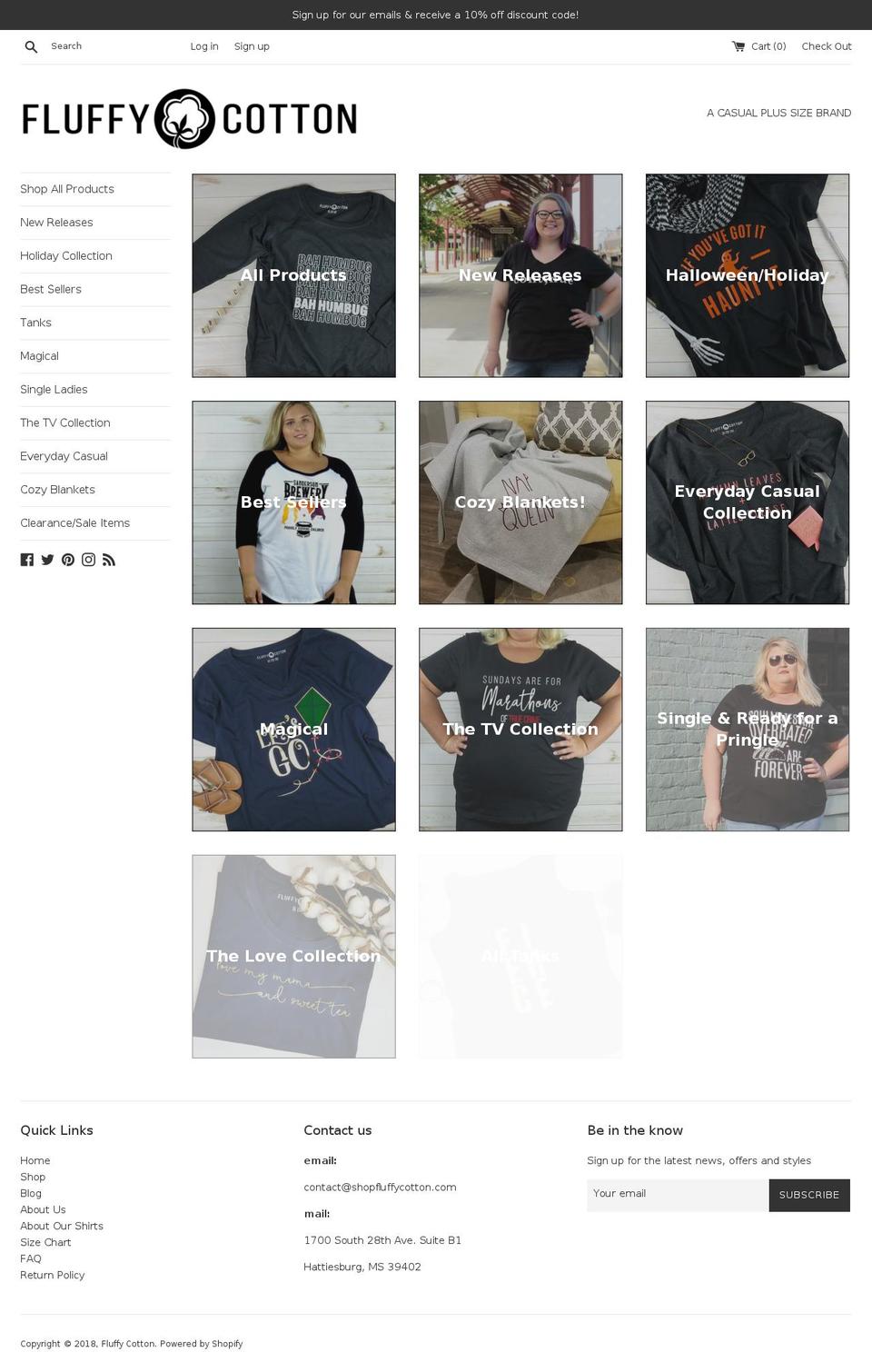 fluffycottonms.com — Shopify storefront screenshot
