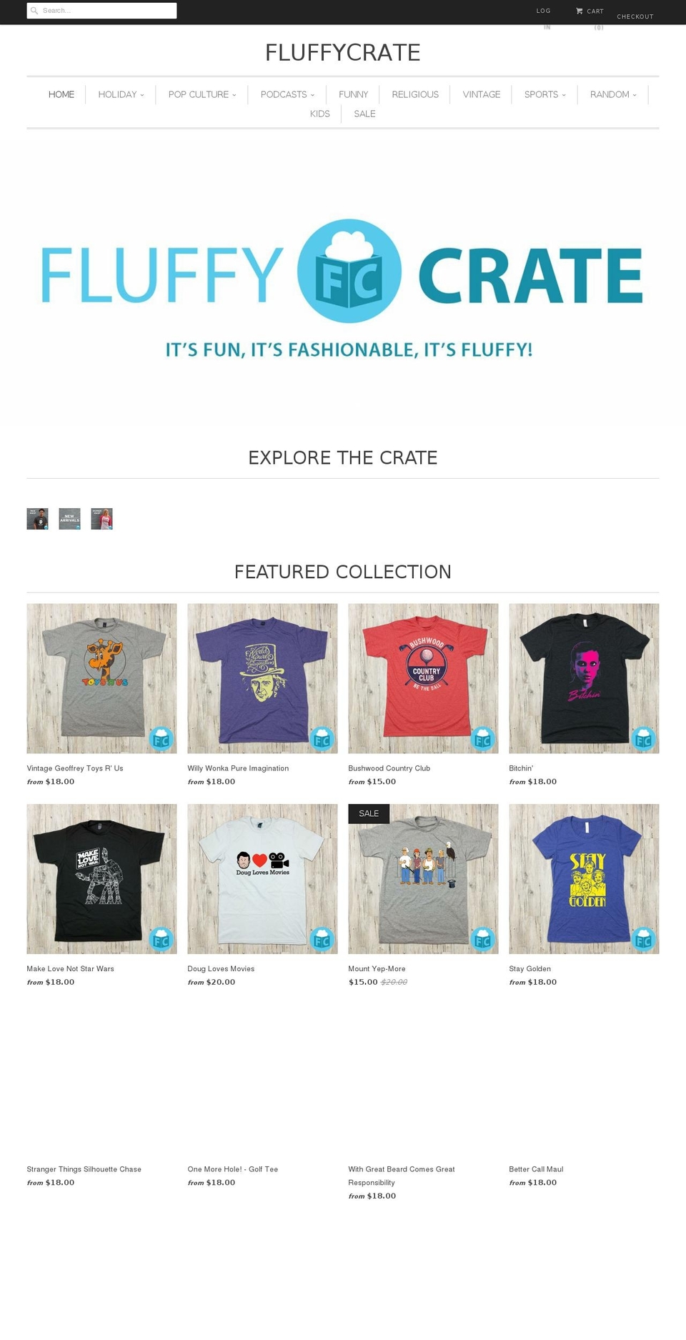 fluffycrate.com shopify website screenshot
