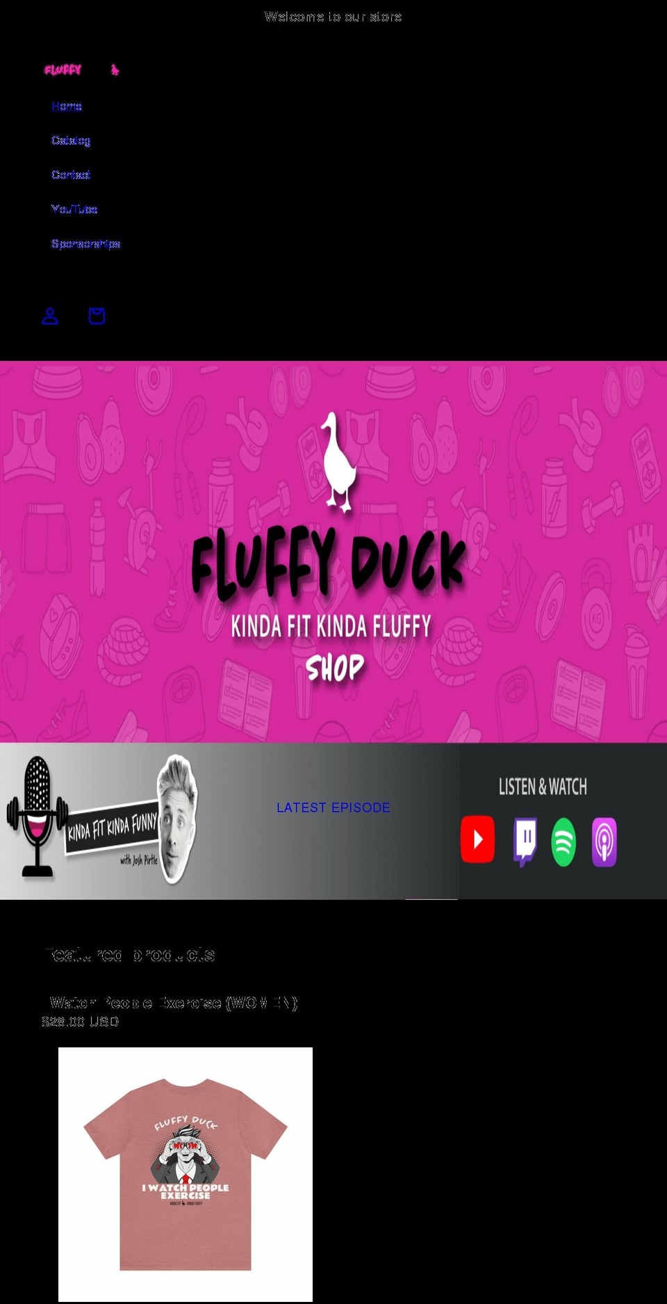 fluffyduckshop.com shopify website screenshot