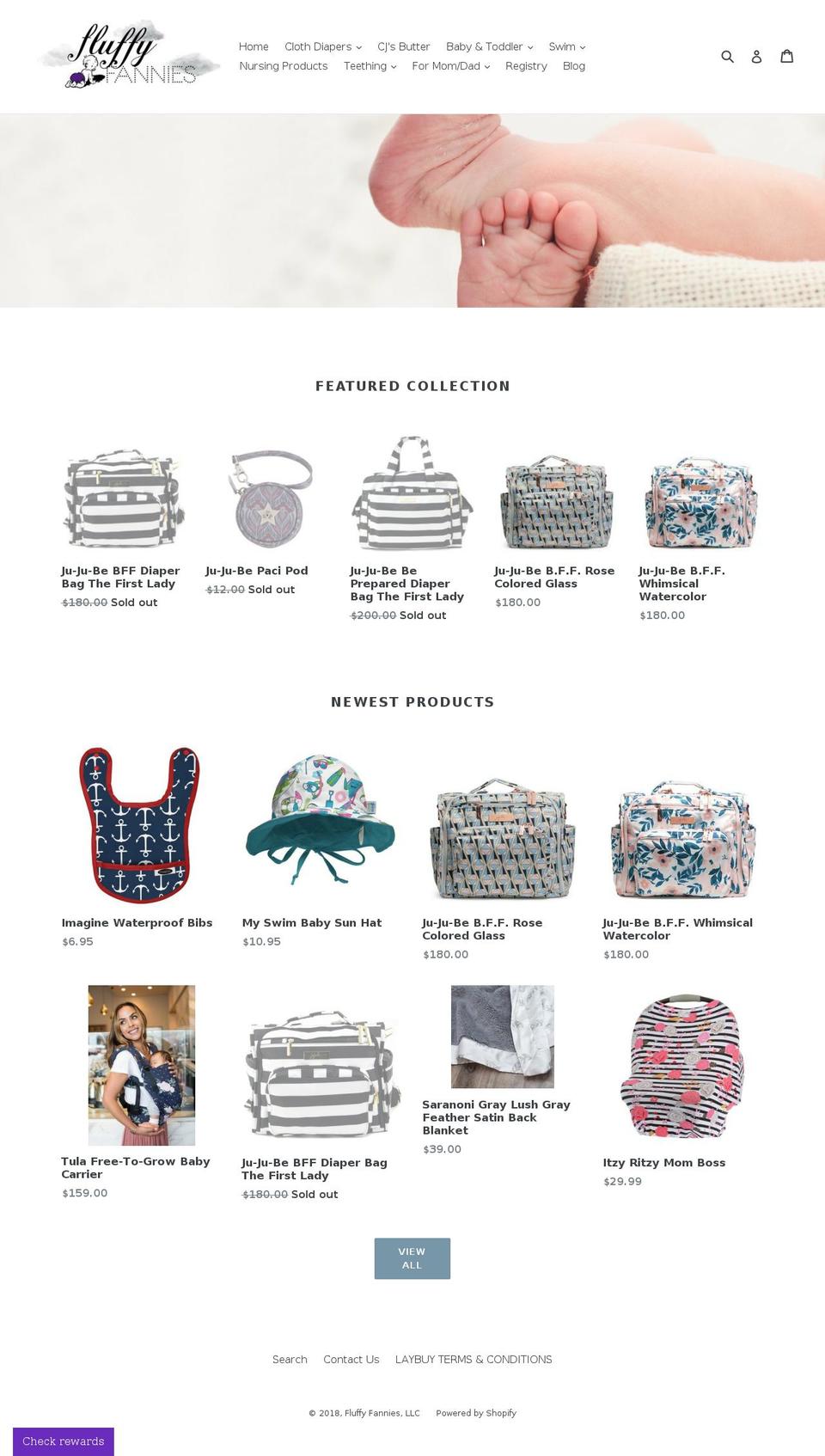 fluffyfannies.com — Shopify storefront screenshot