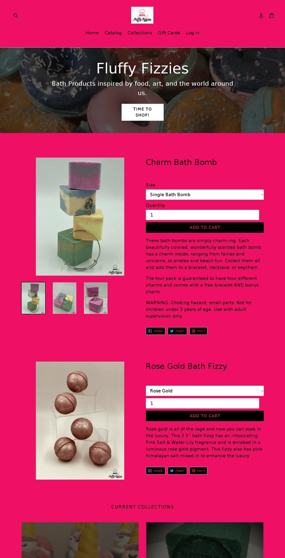 fluffyfizzies.com shopify website screenshot