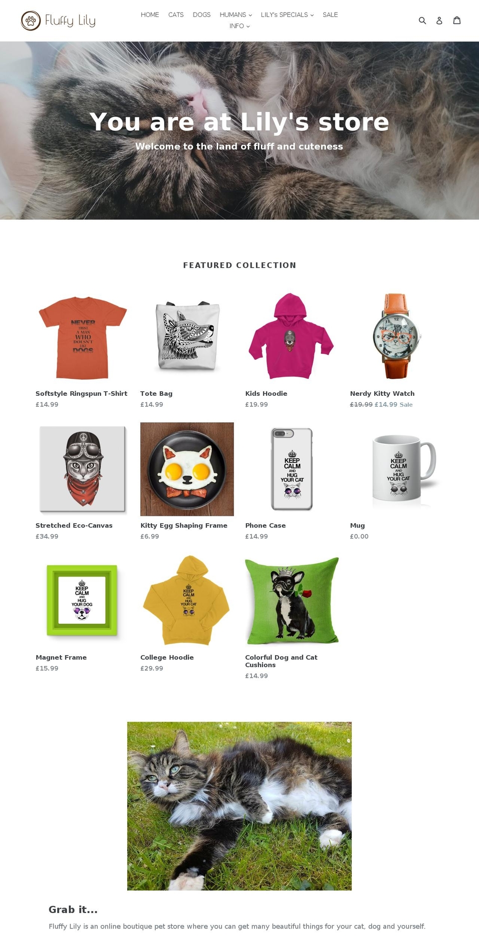 fluffylily.com — Shopify storefront screenshot