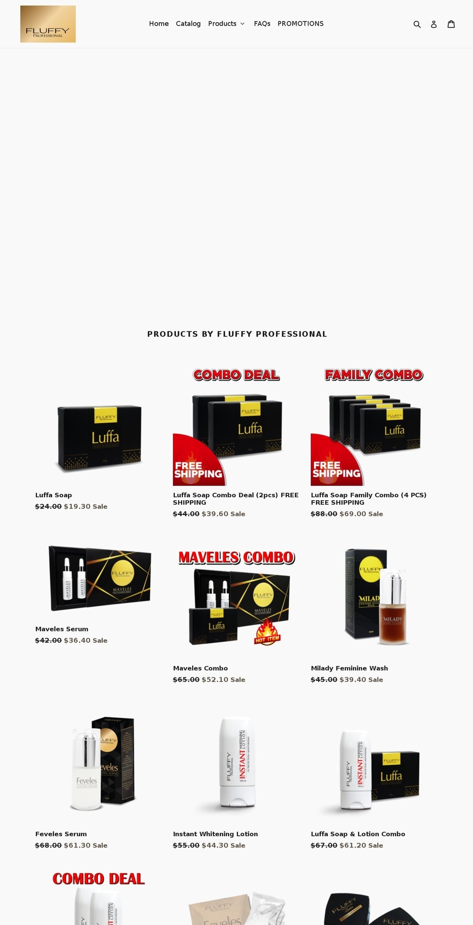 fluffyprofessional.com shopify website screenshot