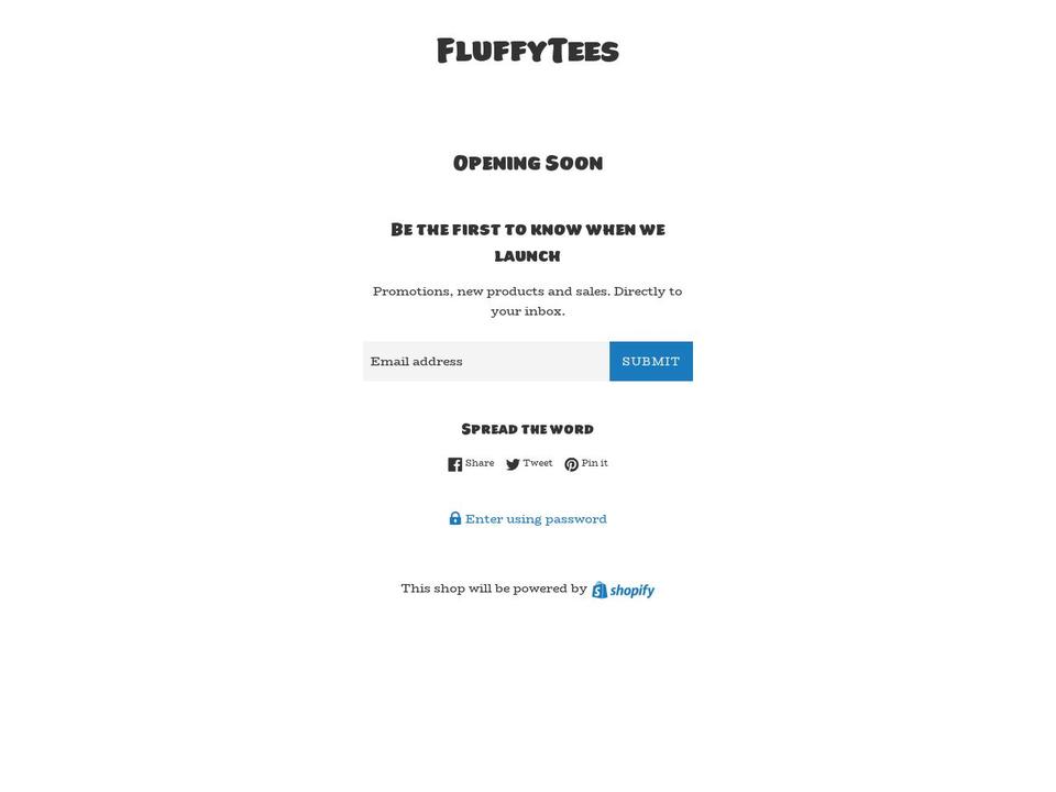 fluffytees.com — Shopify storefront screenshot