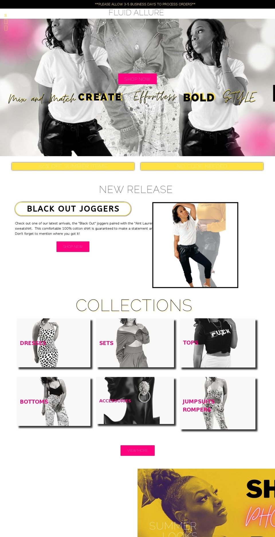 fluidallure.com shopify website screenshot