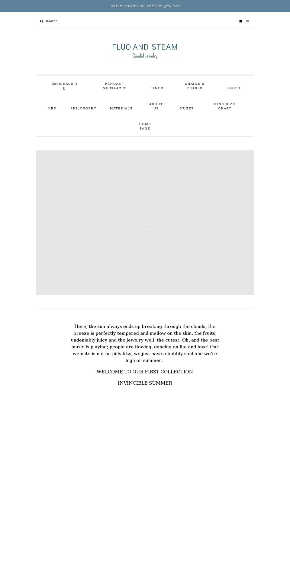 fluoandsteam.com shopify website screenshot