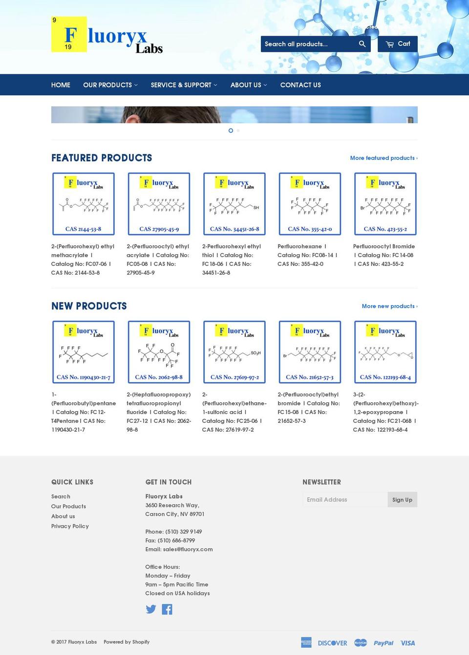 fluoryx.com shopify website screenshot