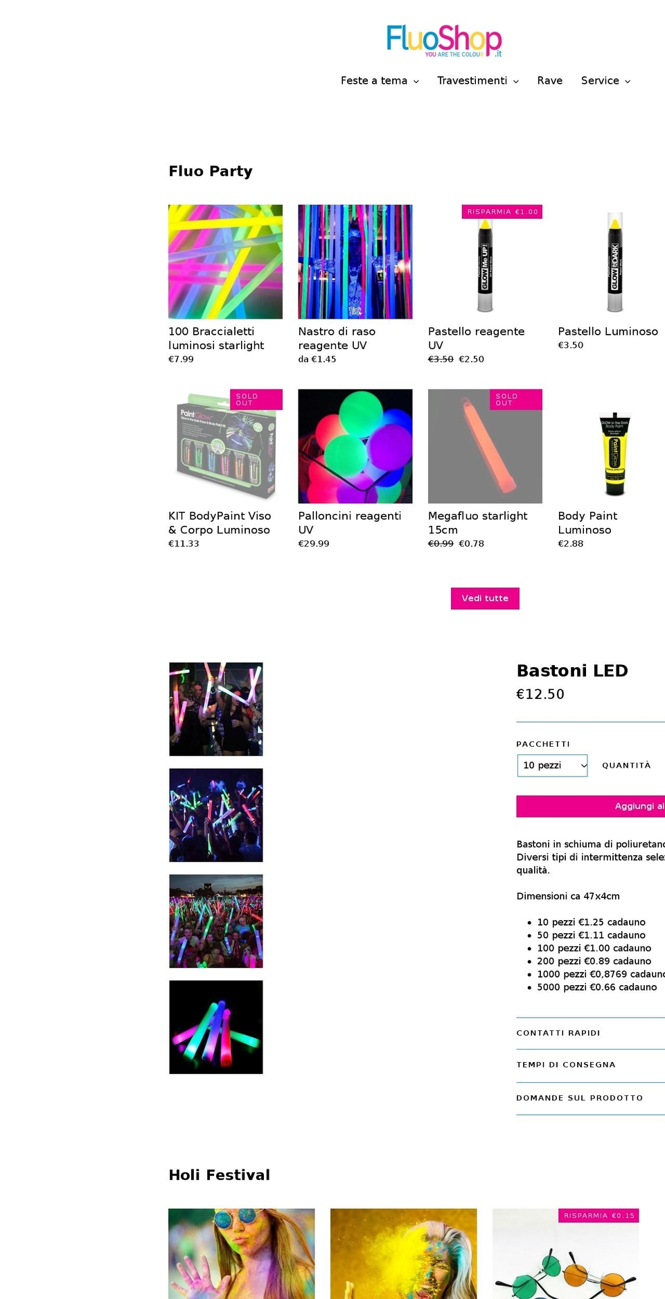 fluoshop.it shopify website screenshot