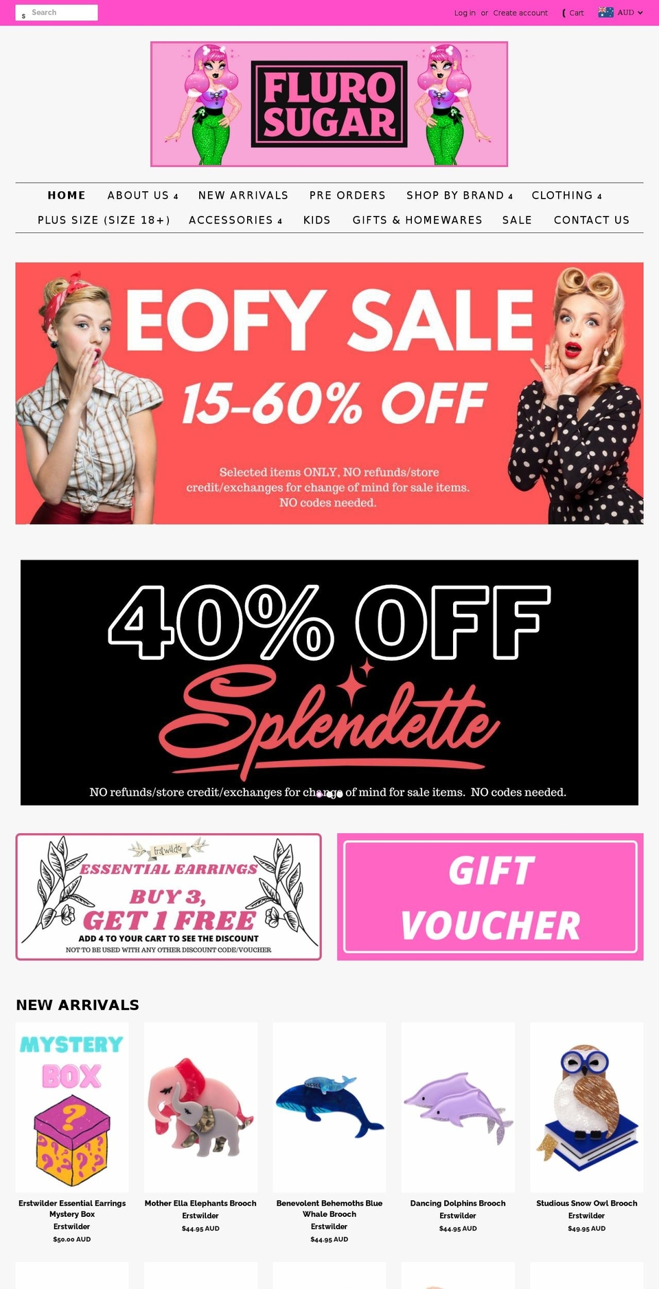 flurosugar.com.au shopify website screenshot