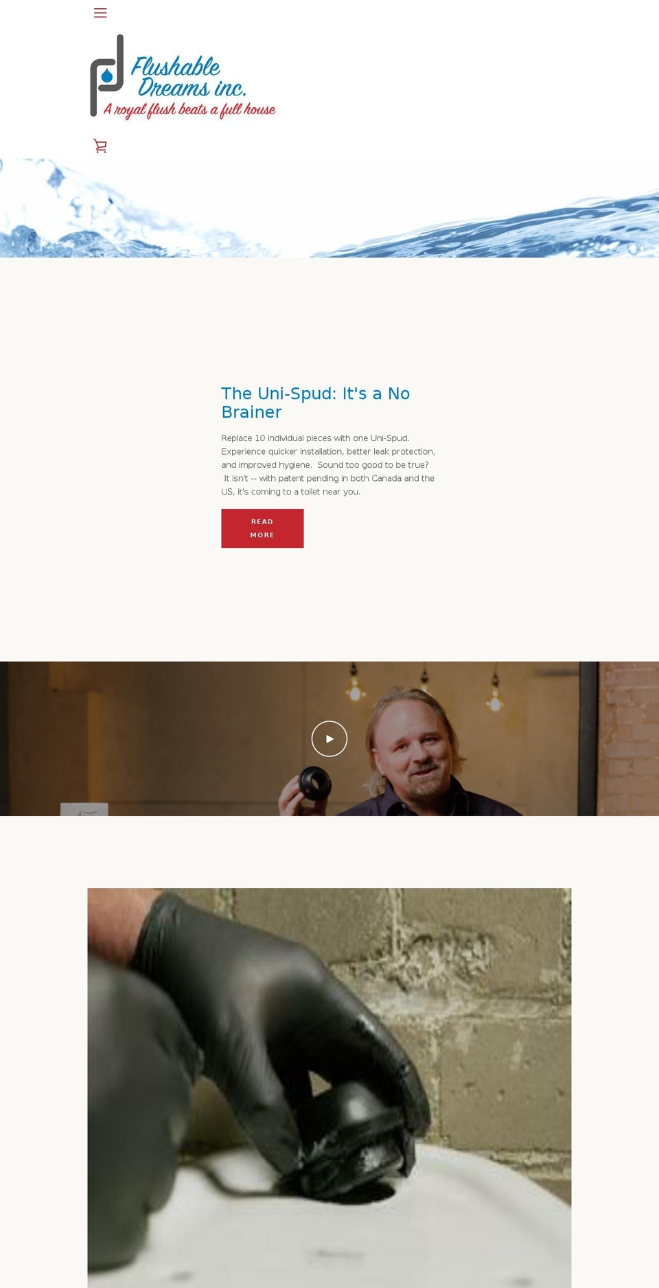 flushabledreamsinc.com — Shopify storefront screenshot
