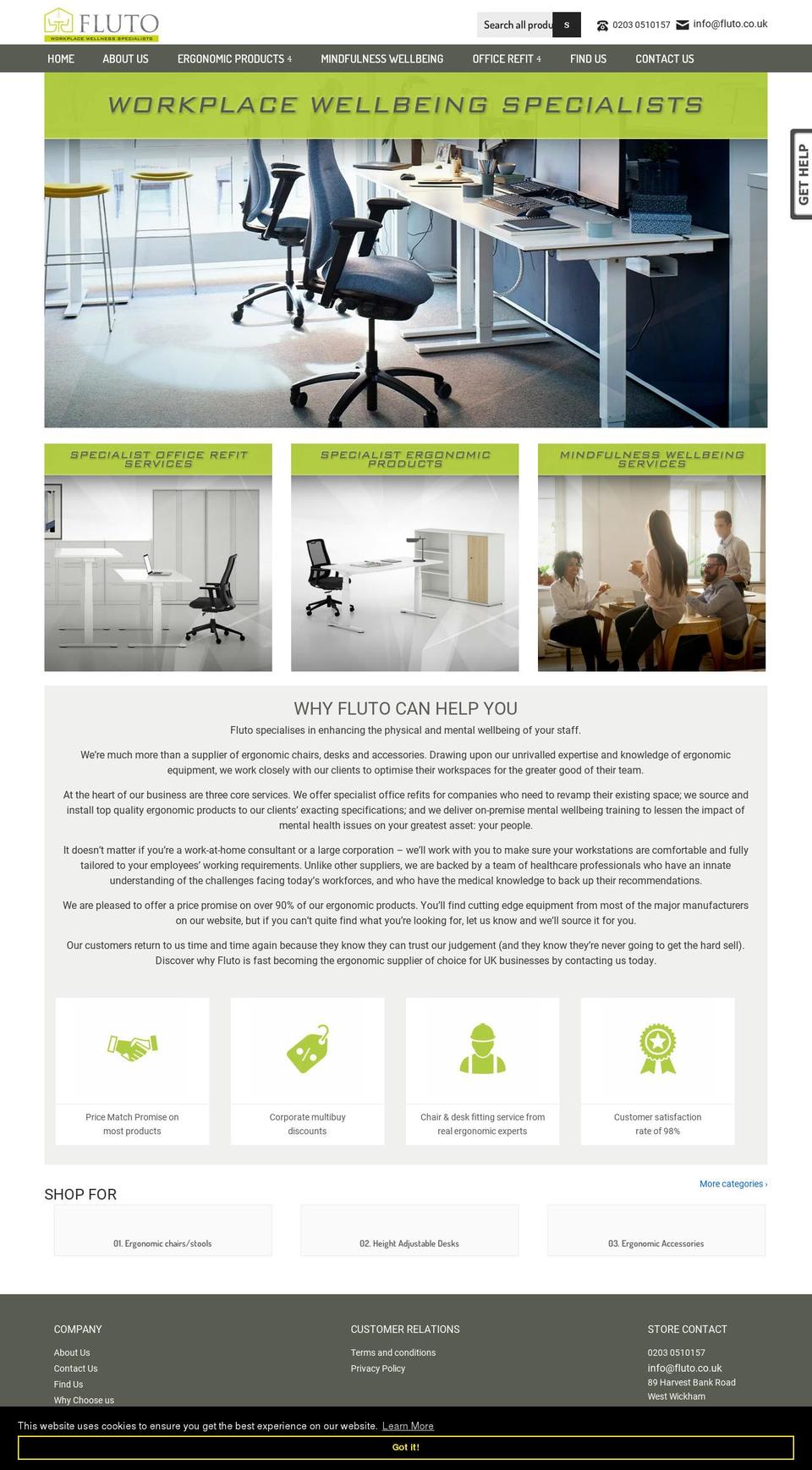 fluto.co.uk shopify website screenshot