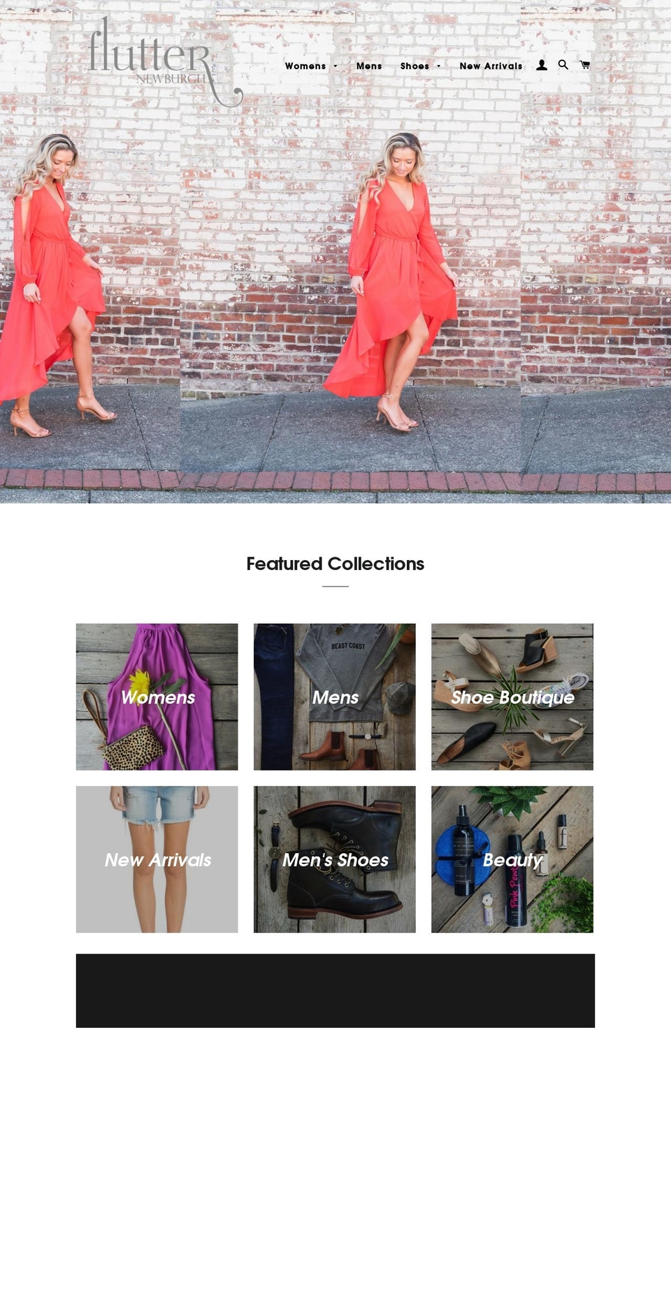 fluttercloset.com shopify website screenshot