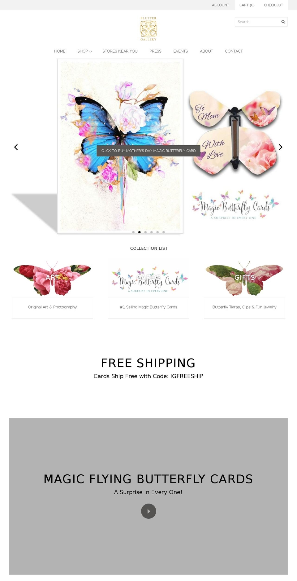 fluttergallery.com shopify website screenshot