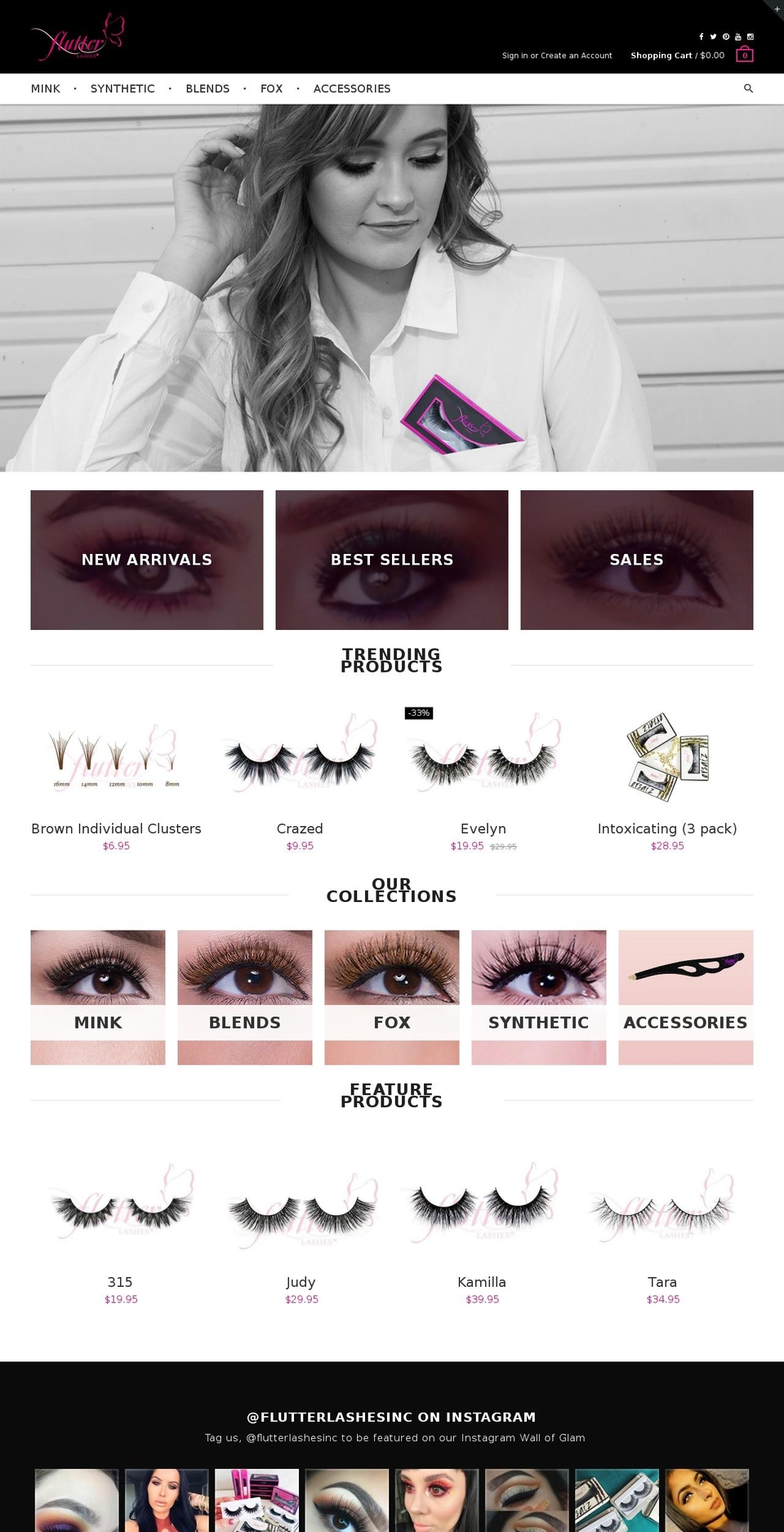 flutterlash.com shopify website screenshot