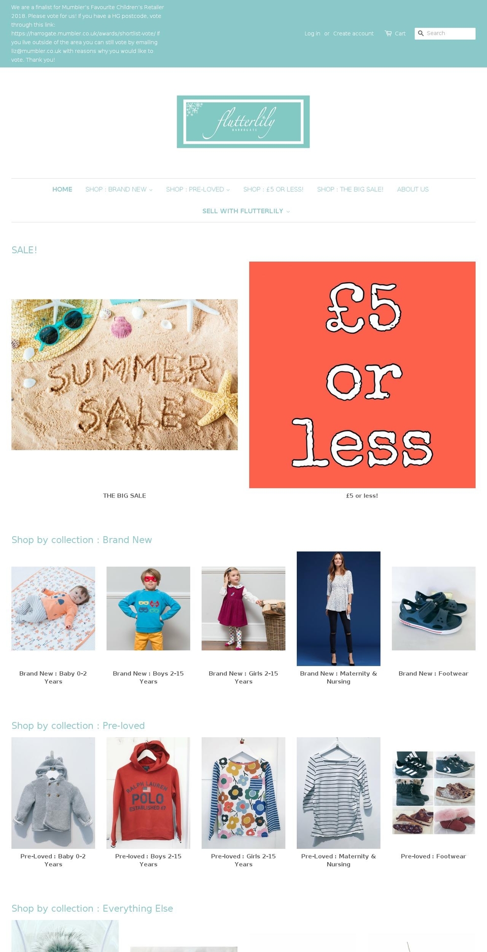 flutterlily.com shopify website screenshot