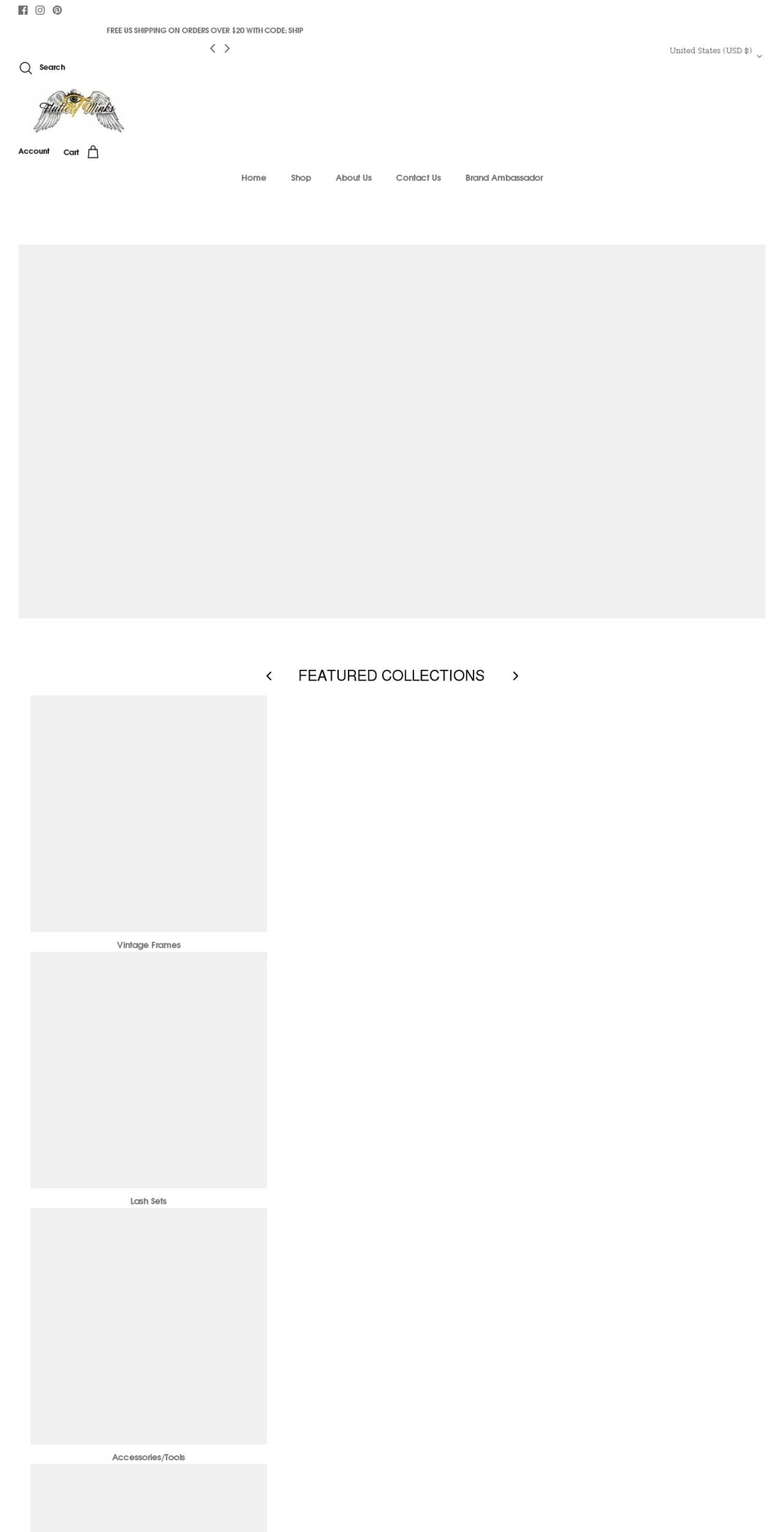fluttertminks.com shopify website screenshot