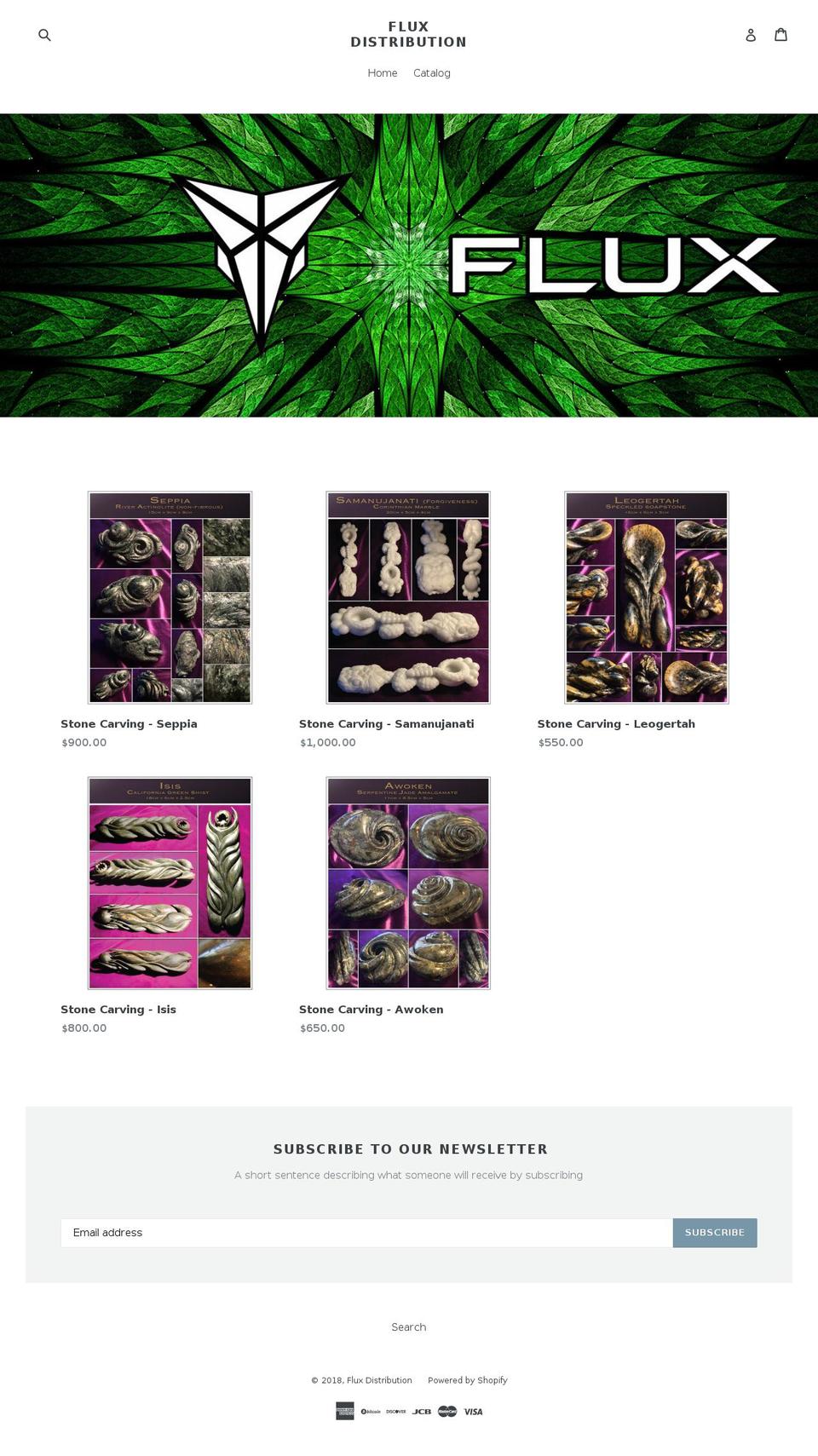 fluxdistribution.com — Shopify storefront screenshot