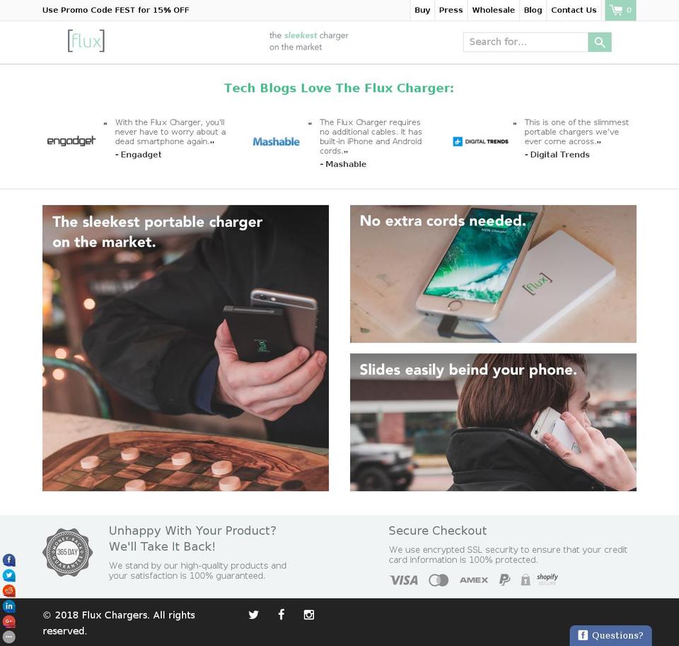 fluxelectronics.com — Shopify storefront screenshot