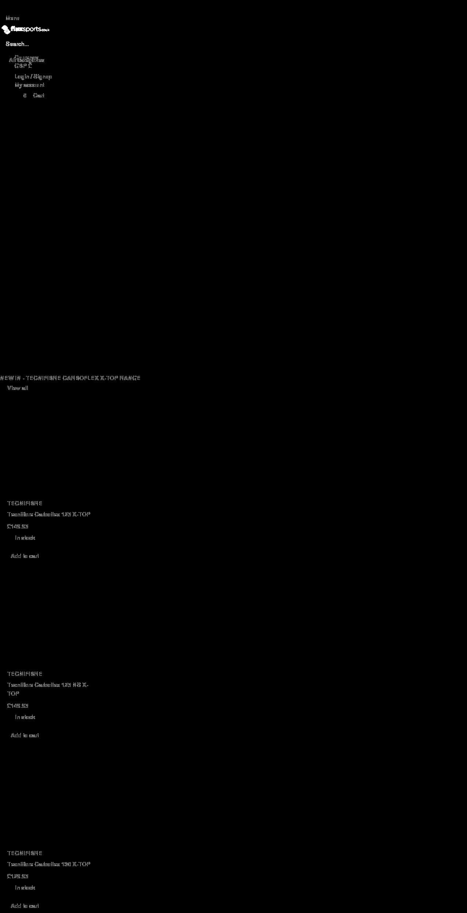 fluxsports.co.uk shopify website screenshot