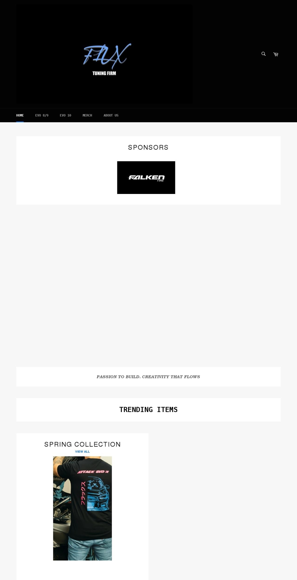 fluxtuning.com shopify website screenshot