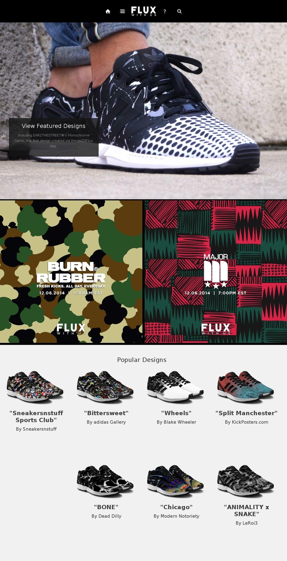 fluxwith.us shopify website screenshot