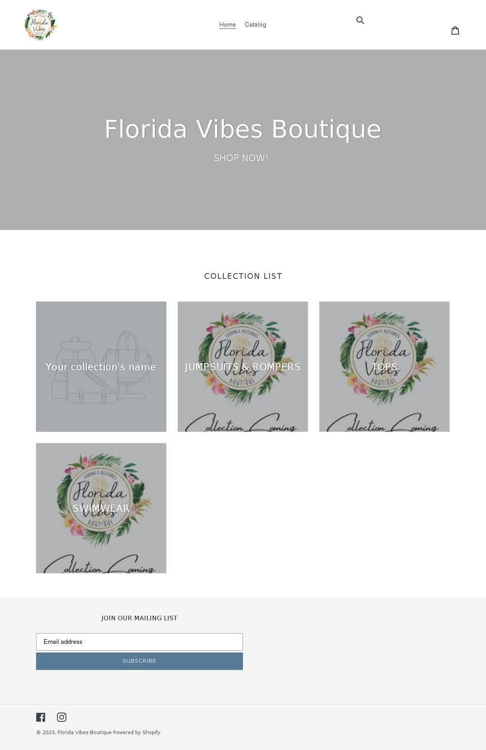 flvibesboutique.com shopify website screenshot