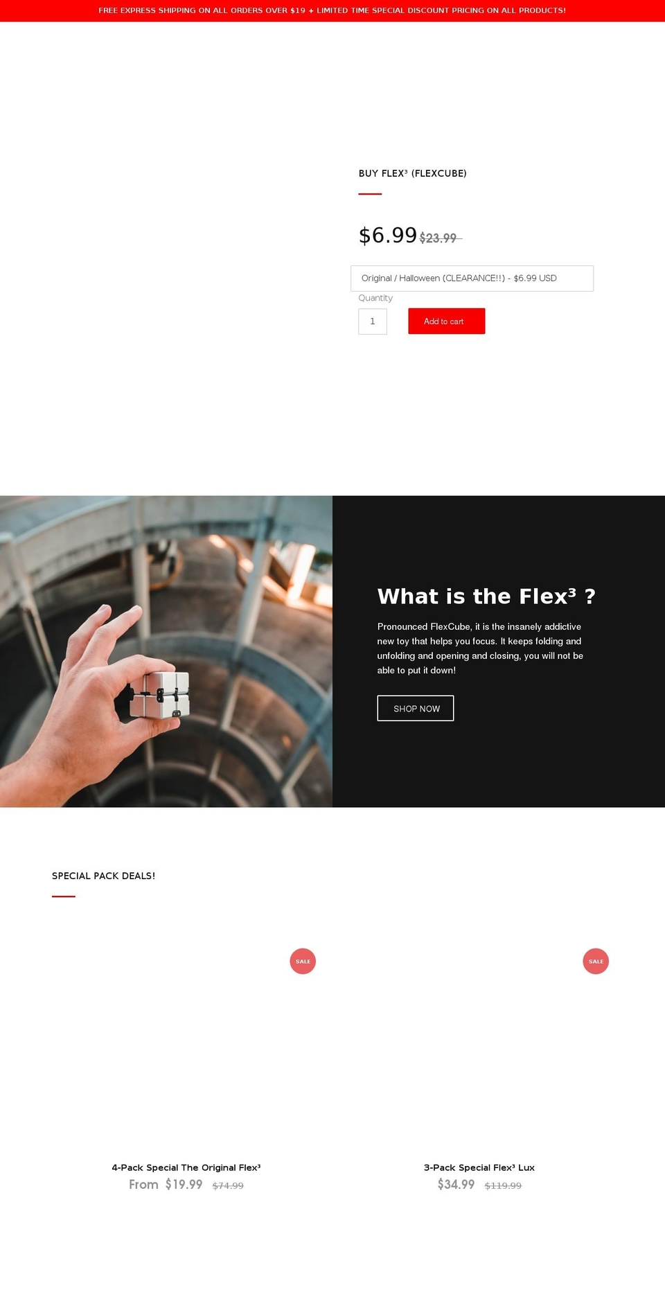 flx3.com shopify website screenshot