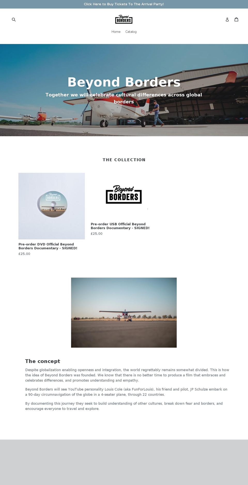 fly-beyond-borders.myshopify.com shopify website screenshot