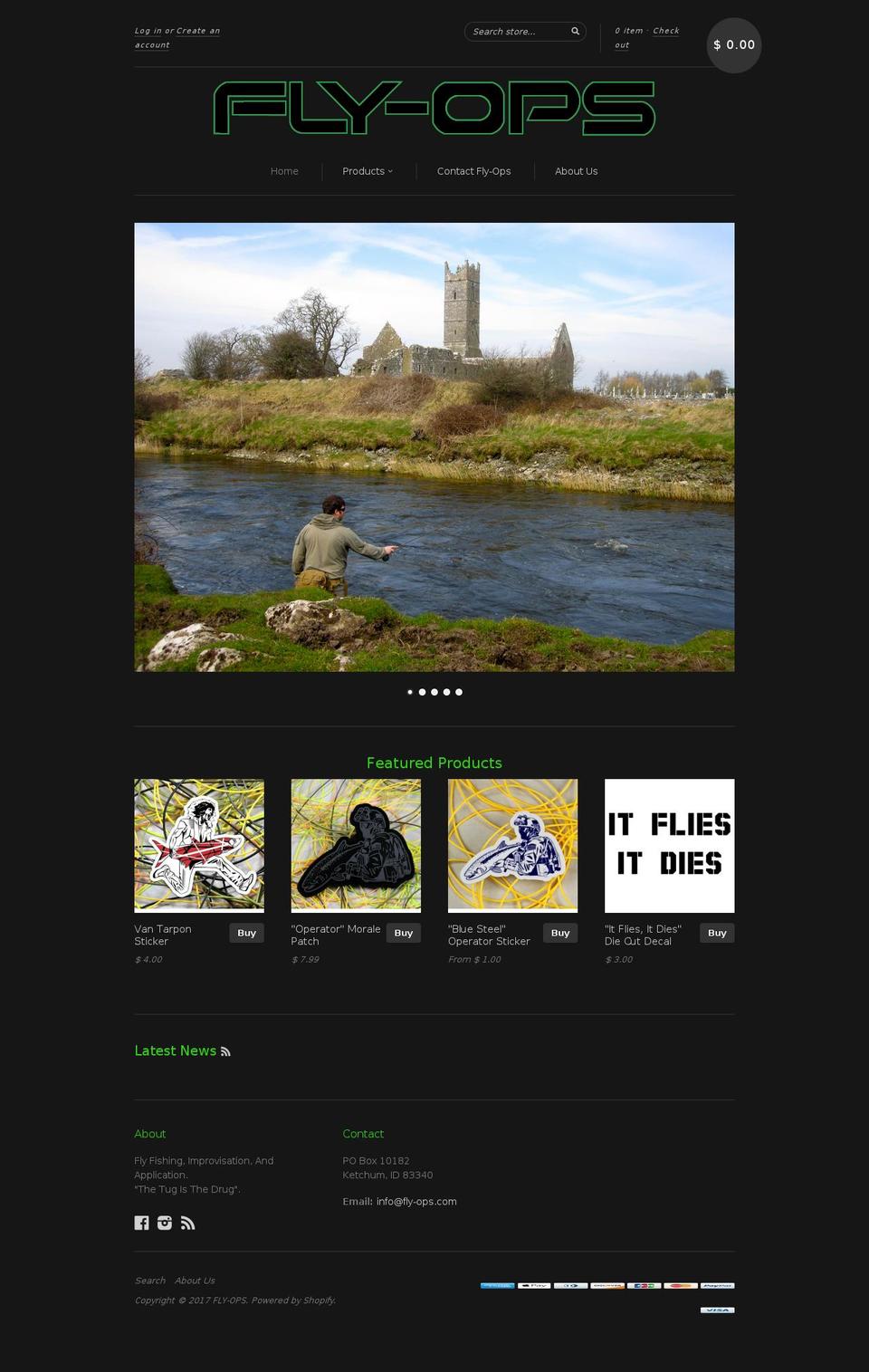 fly-ops.com shopify website screenshot