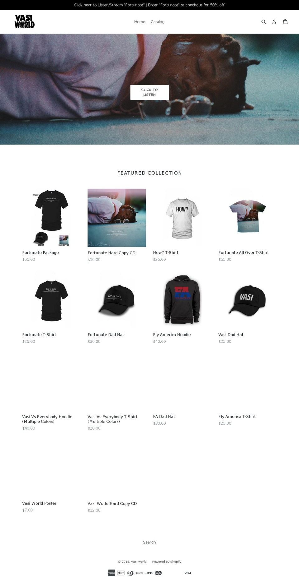 flyamericamerchandise.com shopify website screenshot