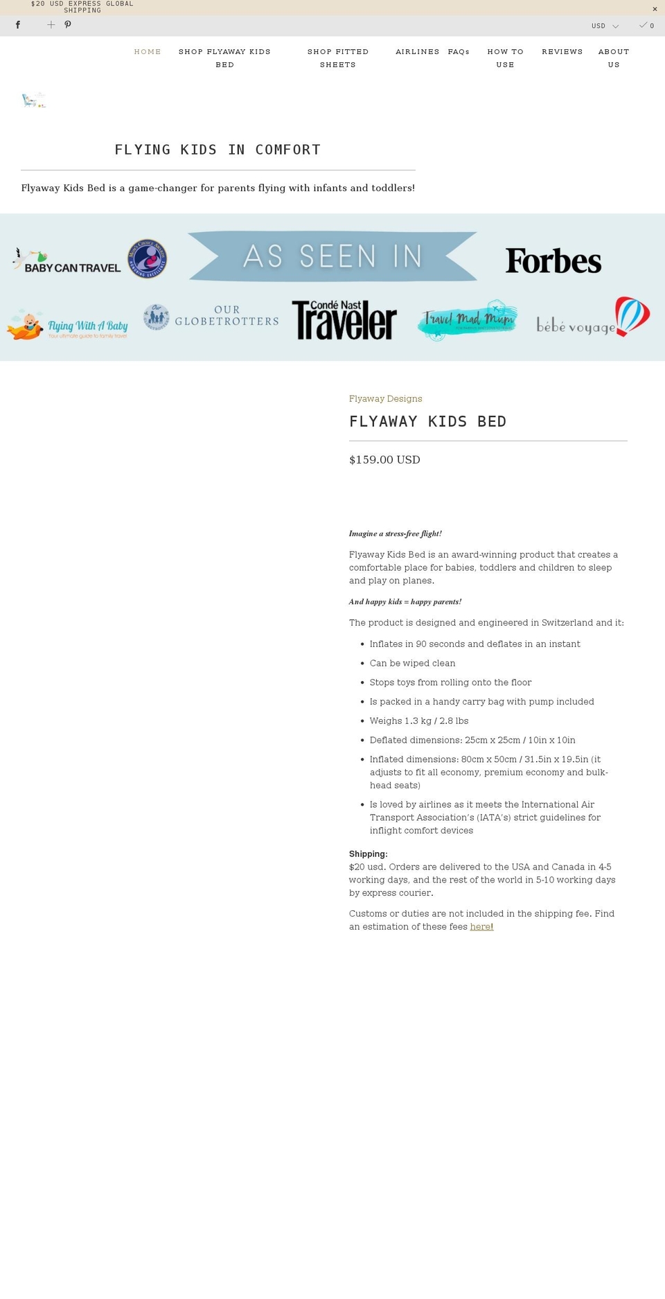 flyawaydesigns.com shopify website screenshot