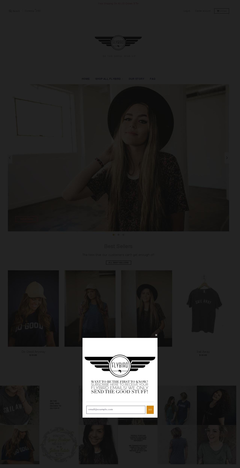 flybirdapparel.com shopify website screenshot