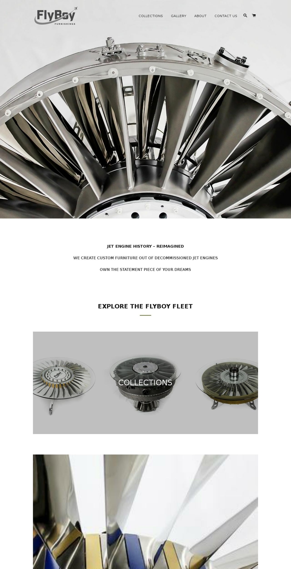 flyboyfurnishings.com — Shopify storefront screenshot