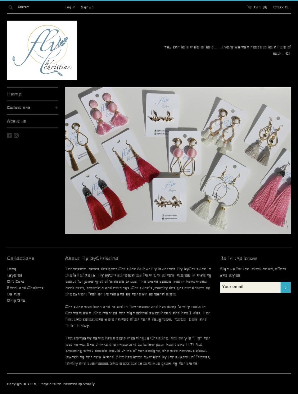 flybychristine.com — Shopify storefront screenshot