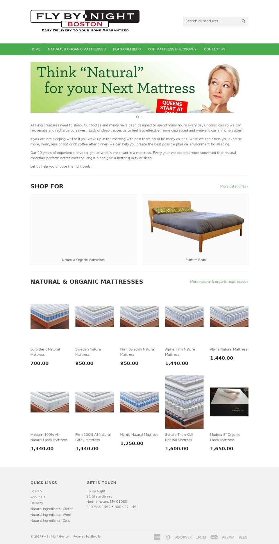 flybynightboston.com shopify website screenshot