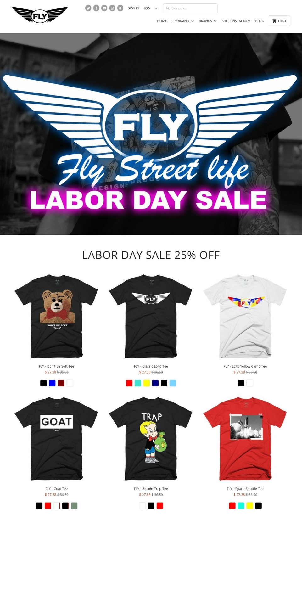 flycitizen.com — Shopify storefront screenshot