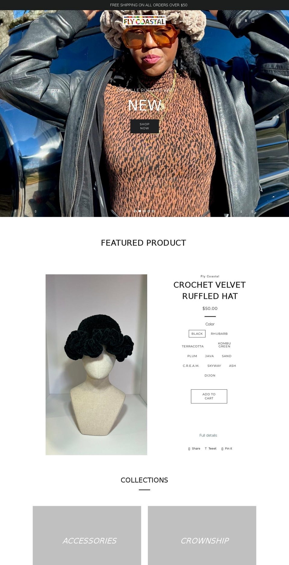 flycoastalshop.com — Shopify storefront screenshot