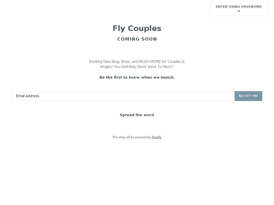 flycouples.com — Shopify storefront screenshot