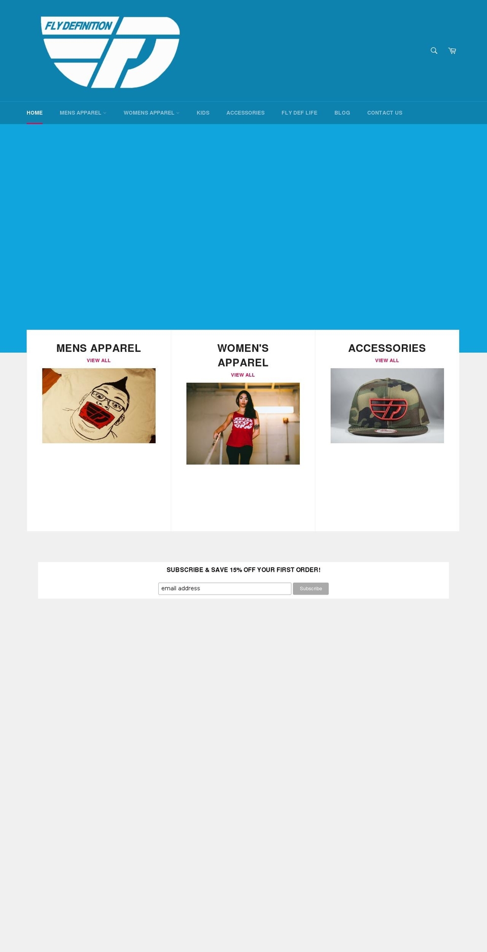 flydefinition.com shopify website screenshot
