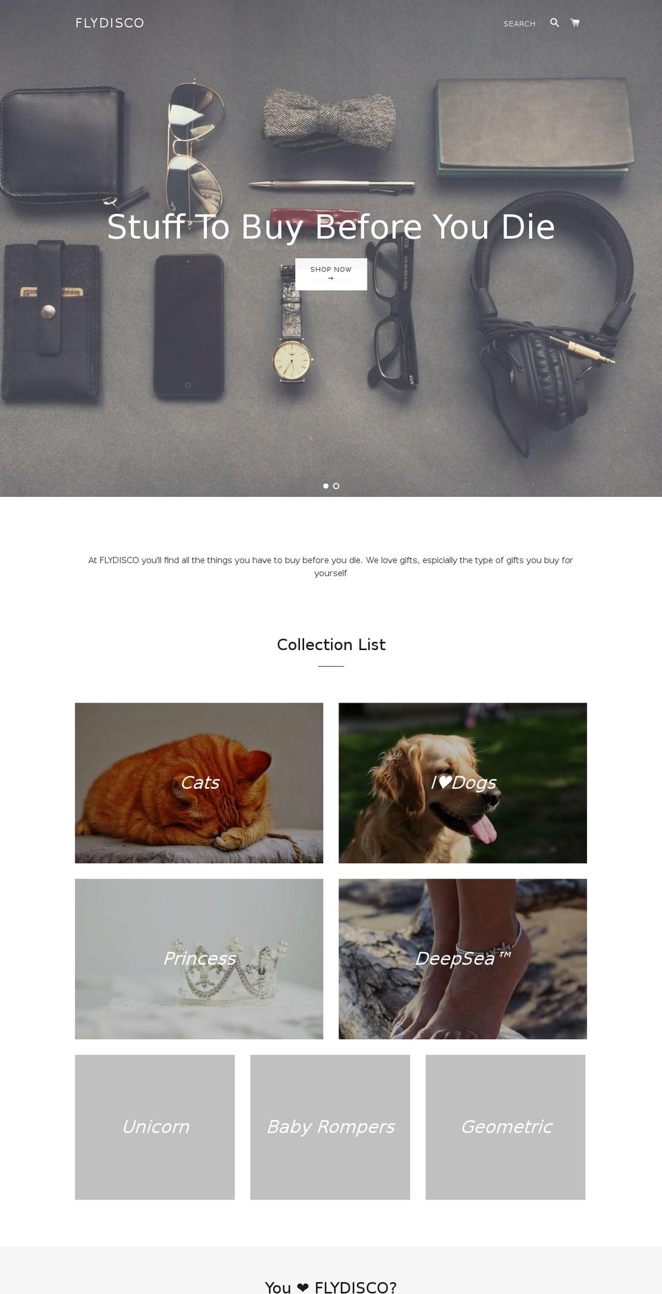 flydisco.com — Shopify storefront screenshot