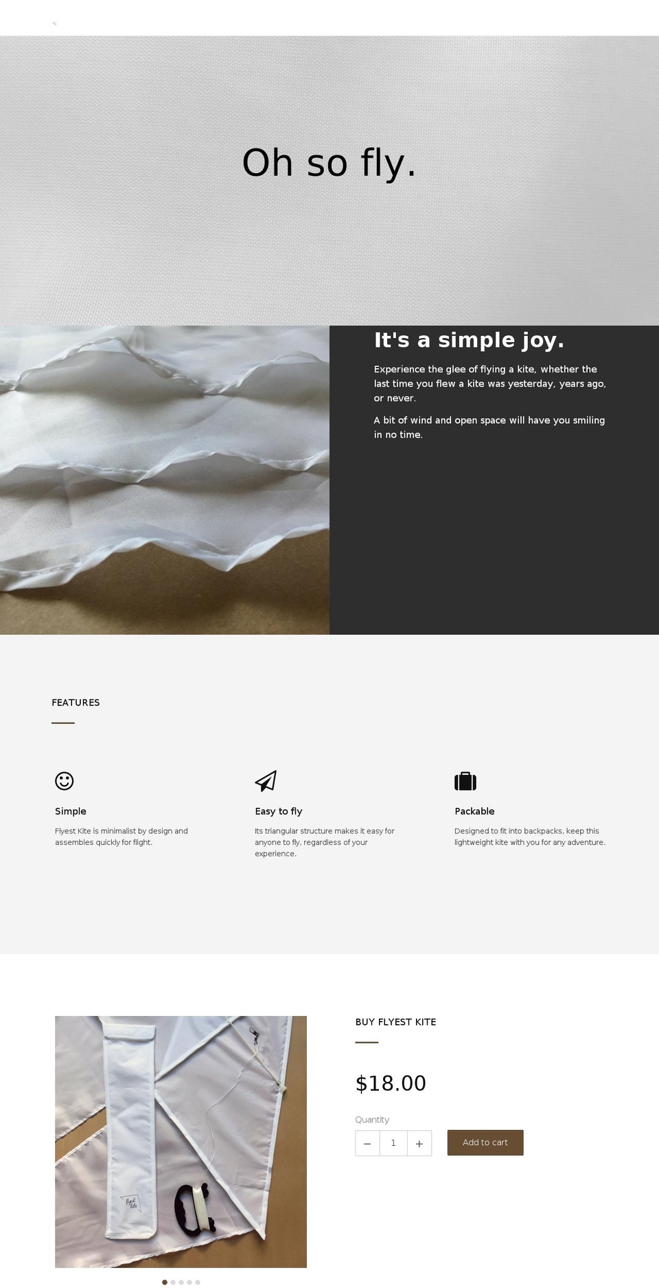flyestkite.com — Shopify storefront screenshot