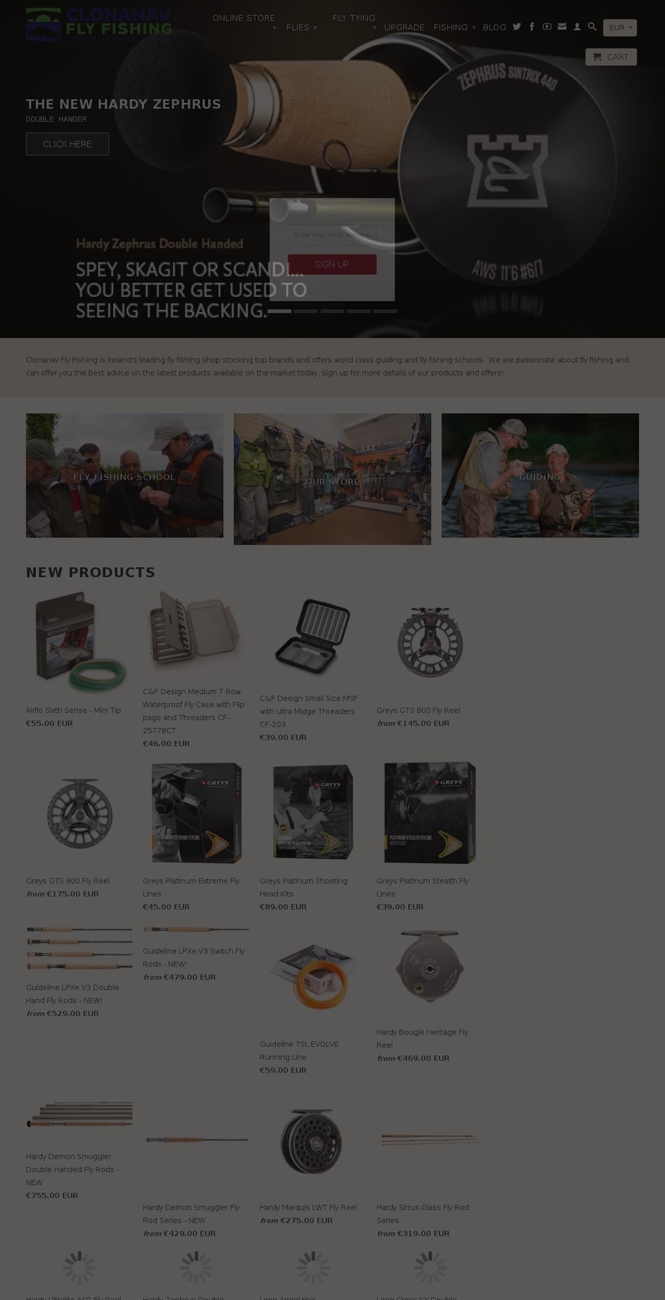 flyfishingireland.com shopify website screenshot