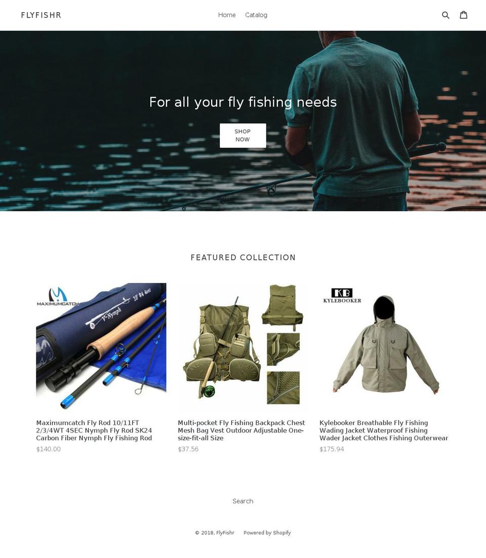 flyfishr.com — Shopify storefront screenshot
